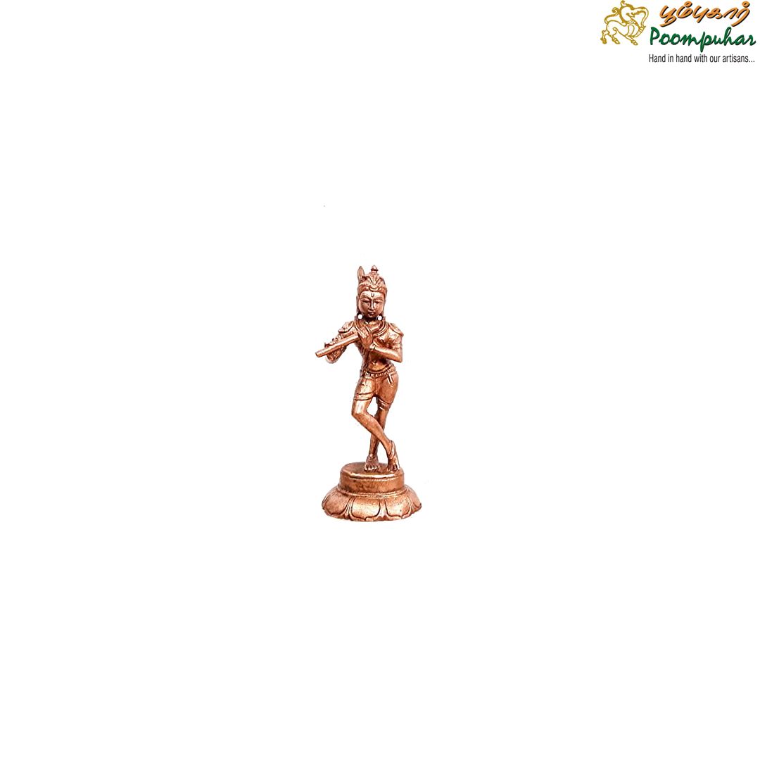 Copper Krishna 4 inches