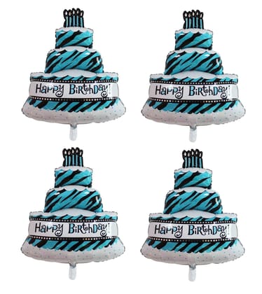 Ubals Happy Birthday Cake Shape Foil Balloon for Kids Party Decoration