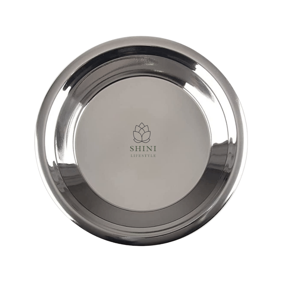 SHINI LIFESTYLE Stainless Steel Atta Parat, Parat steel, steel parat for kitchen(Dia-32cm, 1Pc)