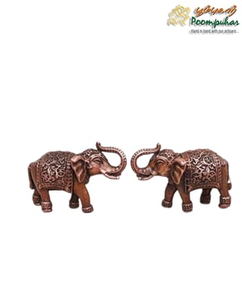 Copper Elephant paired idol 1.3 inches Copper Elephant paired idol 1.3 inches