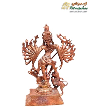 Copper Mahishasura Mardhini 7.8 inches Copper Mahishasura Mardhini 7.8 inches