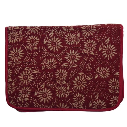 Tribes India Handcrafted Cotton and Sponge Maroon File Folder