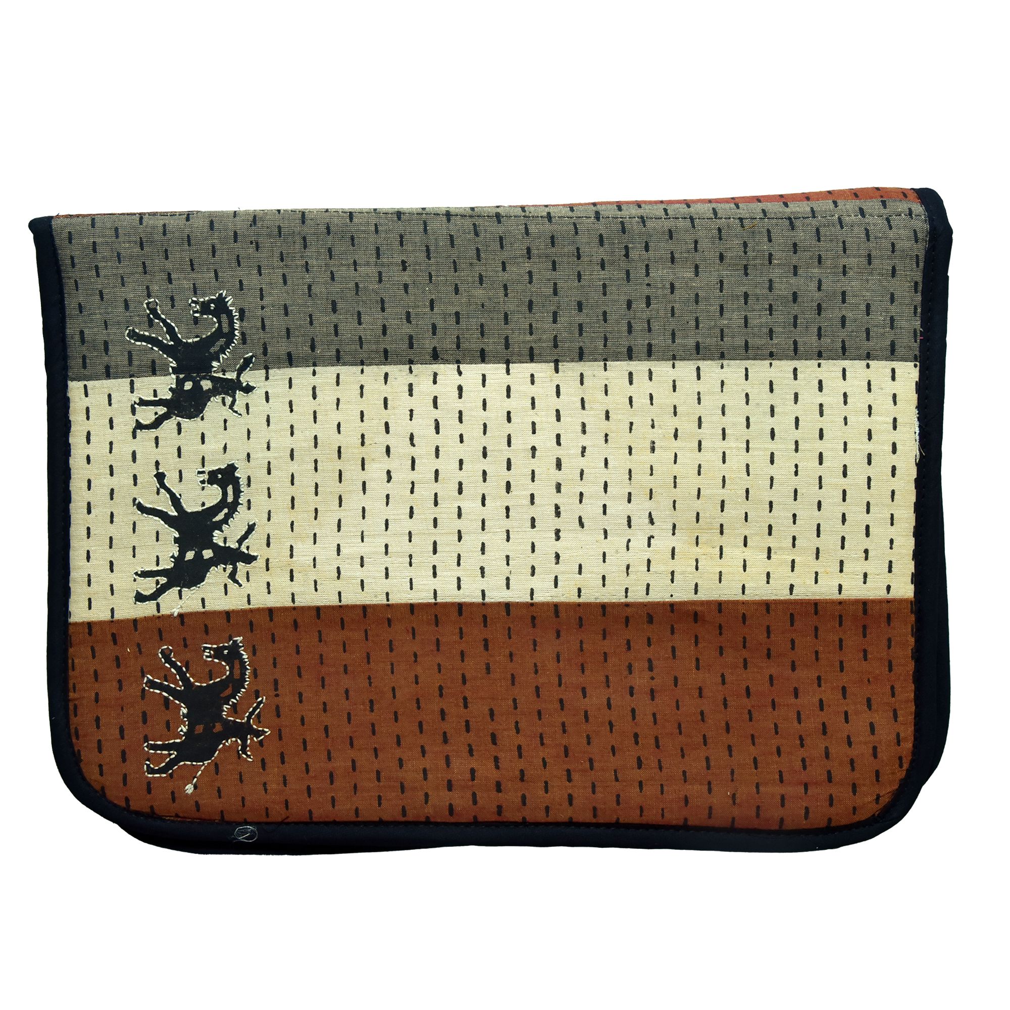 Tribes India Handcrafted Cotton and Sponge Multicolor File Folder