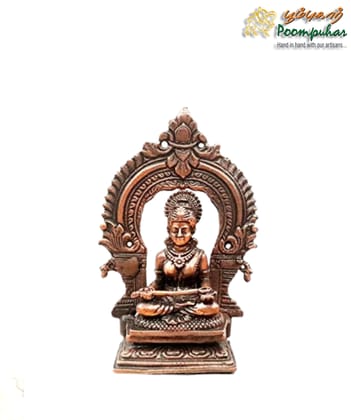 Copper Annapoorani Idol with Prabhavalli 3 inches Copper Annapoorani Idol with Prabhavalli 3 inches