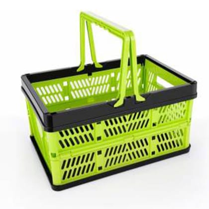 FOLDING SHOPPING PORTABLE STORAGE BASKET