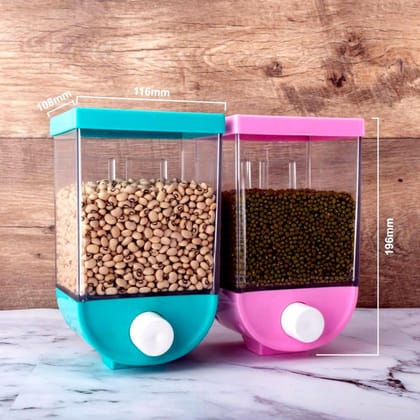 WALL MOUNTED CORNFLAKES / CEREAL / PULSES / BEANS / OATMEAL / CANDY / NAMKEEN / DRY FOOD STORAGE BOX / TANK - 1100 ML
