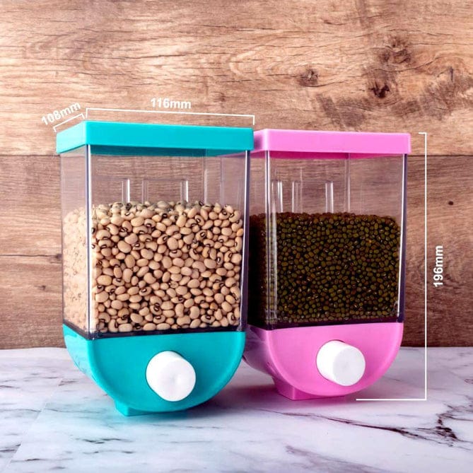 WALL MOUNTED CORNFLAKES / CEREAL / PULSES / BEANS / OATMEAL / CANDY / NAMKEEN / DRY FOOD STORAGE BOX / TANK - 1100 ML