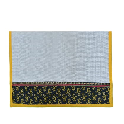 Tribes India Jute Black File Folder Gamthi Print : GJ