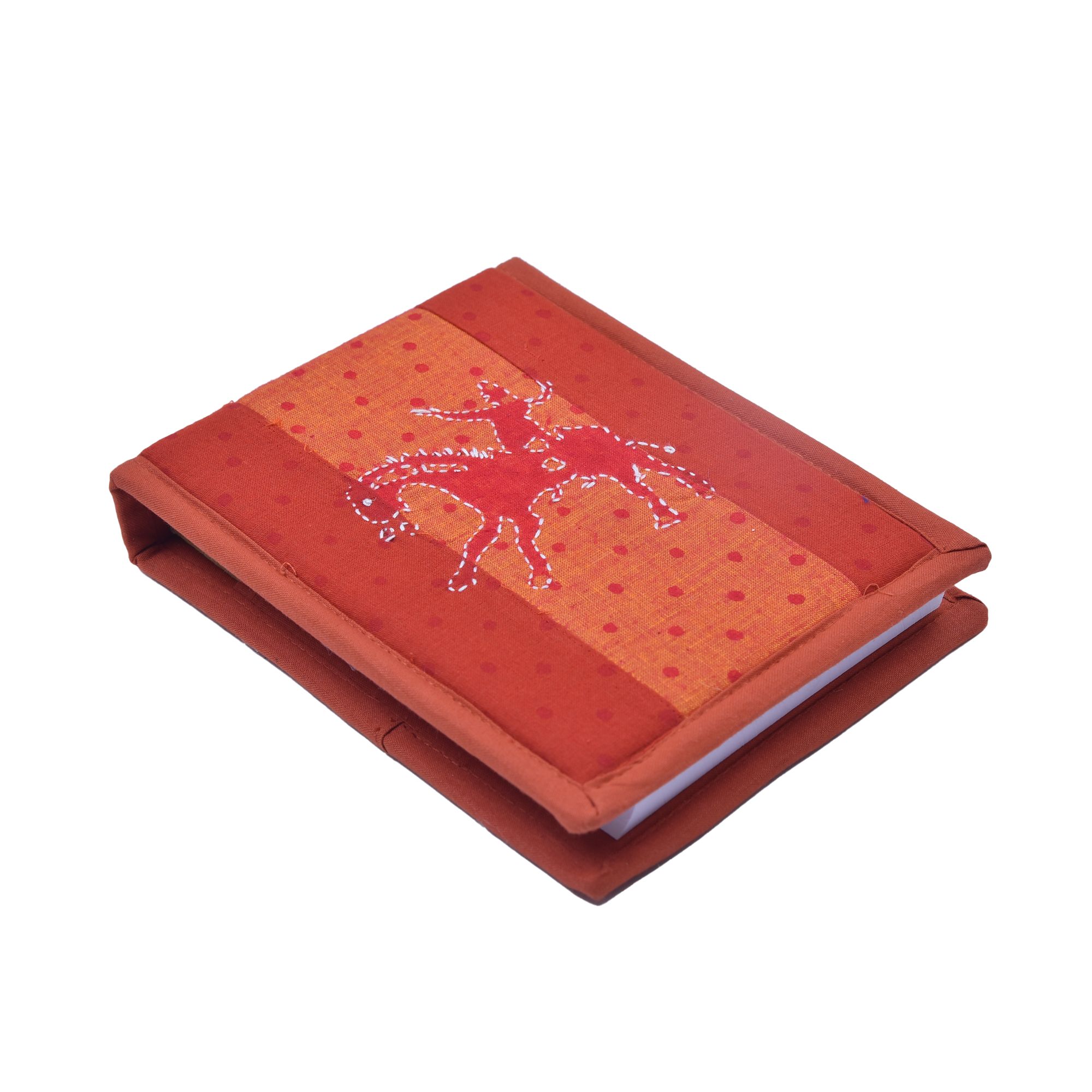 Tribes India Handcrafted Rust Notepad Pithora Embroidered