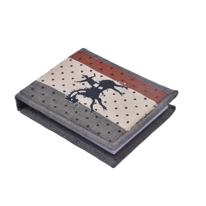 Tribes India Handcrafted Grey Notepad Pithora Embroidered