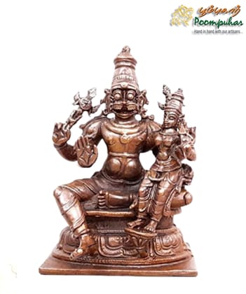 Copper Lakshmi Narasimhar 3.8 inches Copper Lakshmi Narasimhar 3.8 inches
