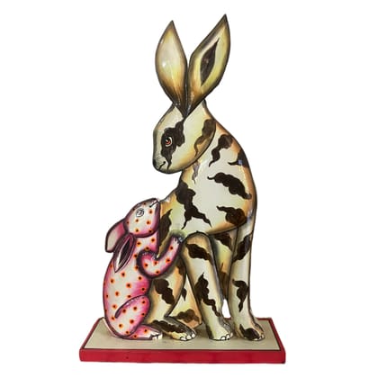 Wooden Rabbit Duo, Charming Home Decor Accent, Wooden Home Decor, Living Room Decor, Wooden Decorative Item, Wooden Rabbit Wooden Rabbit Duo, Charming Home Decor Accent, Wooden Home Decor, Living Room Decor, Wooden Decorative Item, Wooden Rabbit
