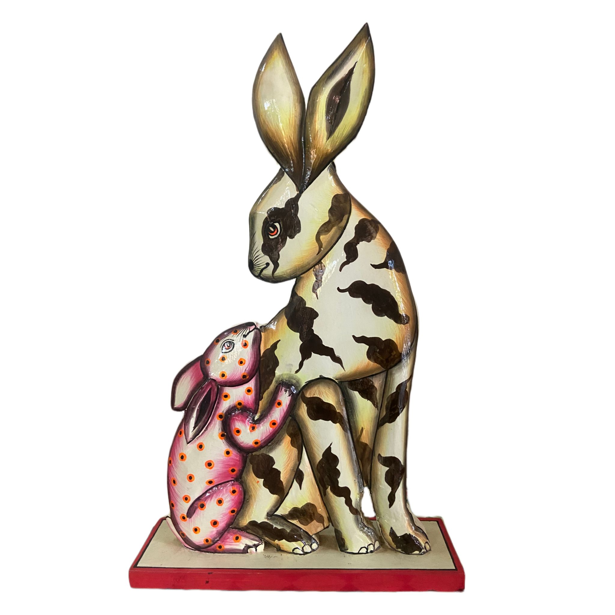 Wooden Rabbit Duo, Charming Home Decor Accent, Wooden Home Decor, Living Room Decor, Wooden Decorative Item, Wooden Rabbit