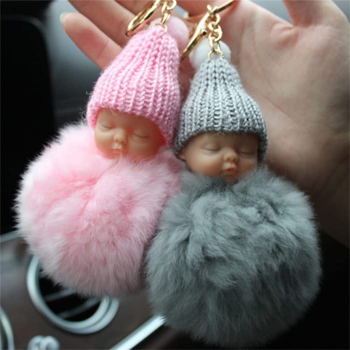 Cute Sleeping Doll Key Chain (Random Color) PACK OF 2