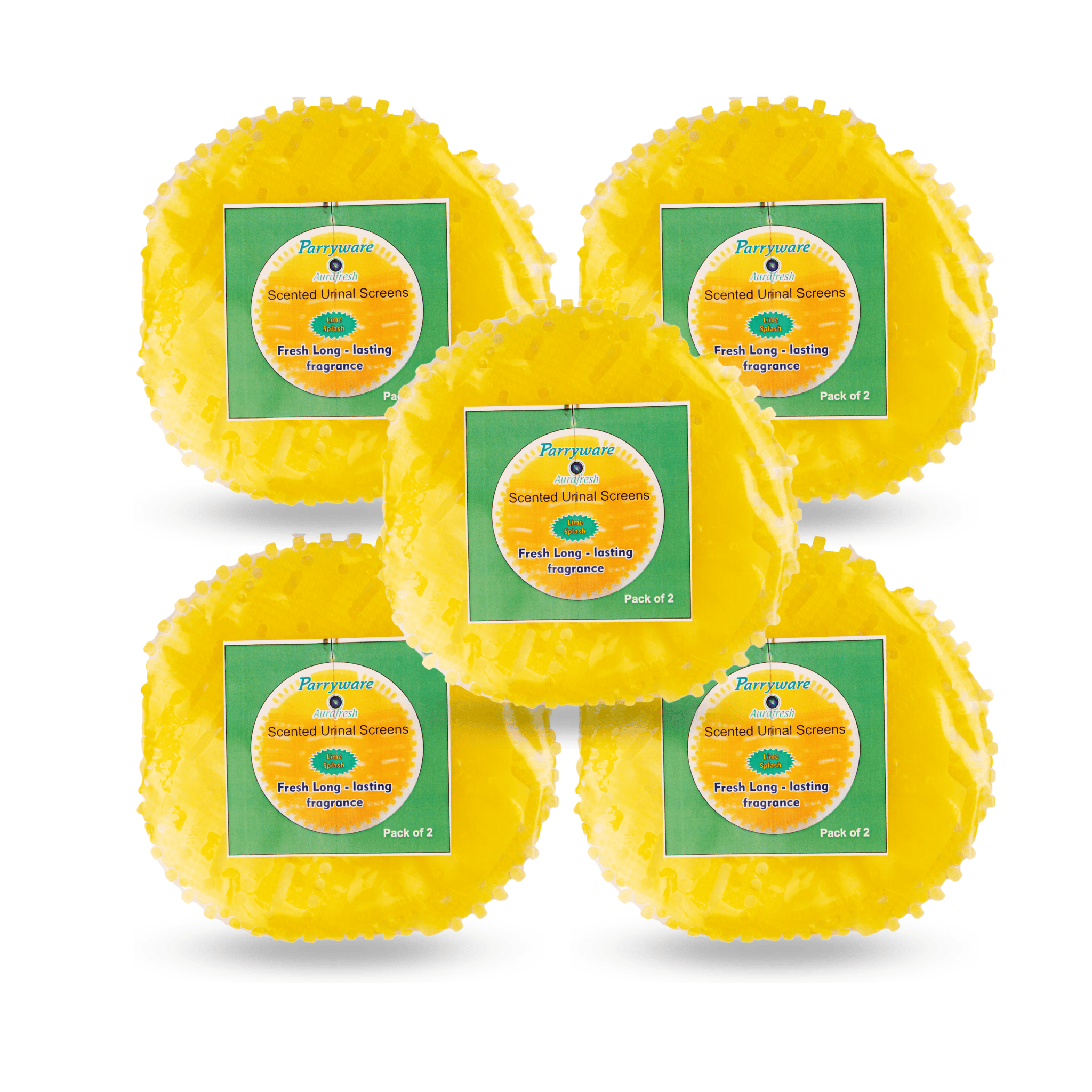 Parryware Aurafresh Scented Urinal Screen SuperLime Fragrance (Pack of 2 x 5 Nos)