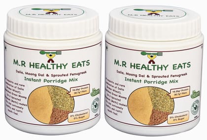 M.R Healthy Eats- Organic Dalia, Moong & Sprouted Fenugreek Mix In Food Grade Containers (Pack of 2) 400g Each