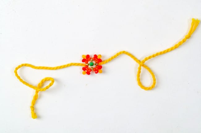 Tribes India Handmade Square Flower Rakhi