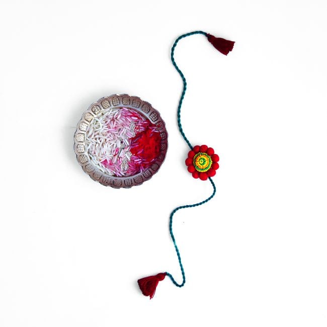 Tribes India Handmade Potli Flower Multicolor Rakhi