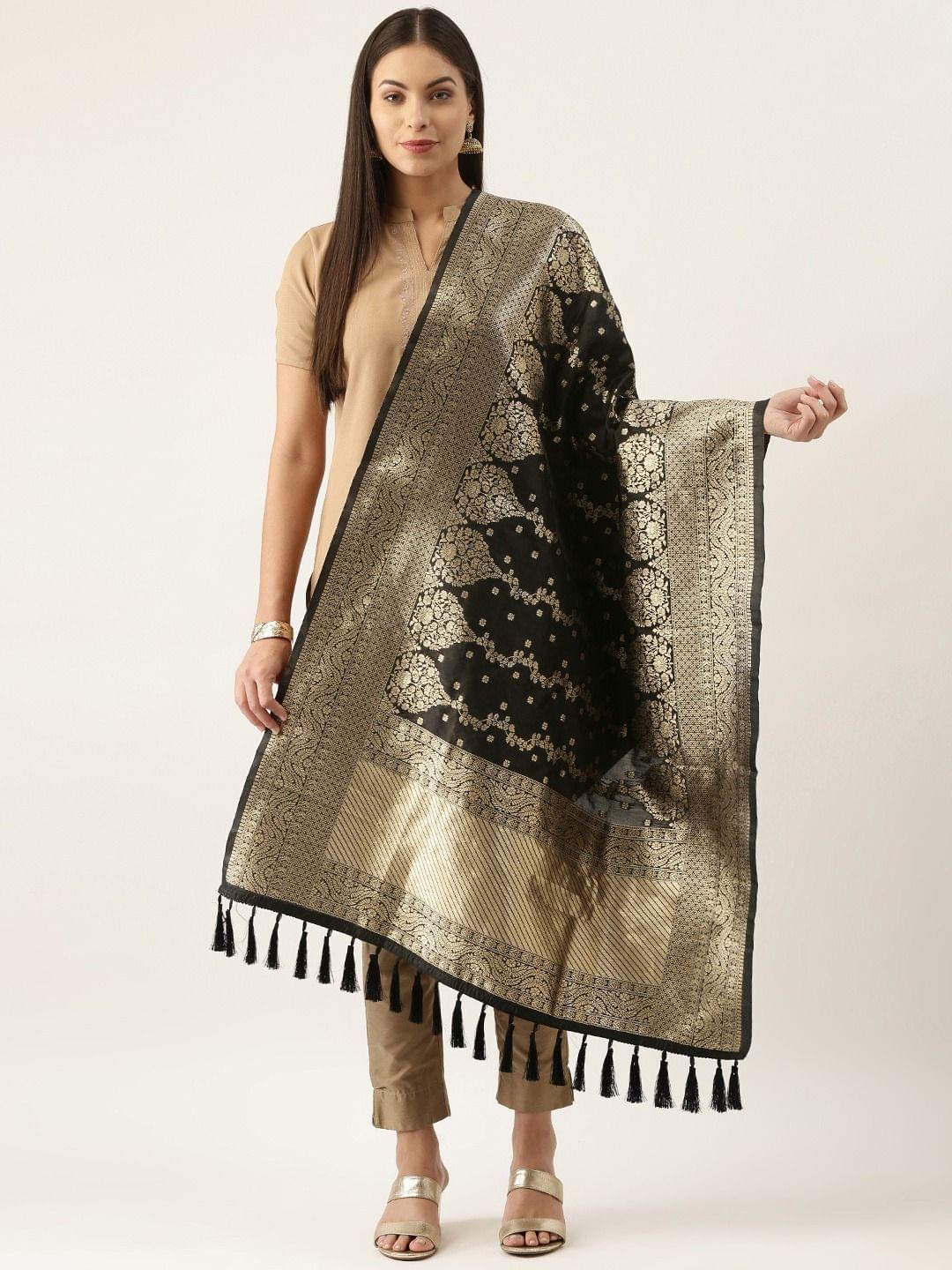 Women's Fancy Woven Banarasi Silk Dupatta