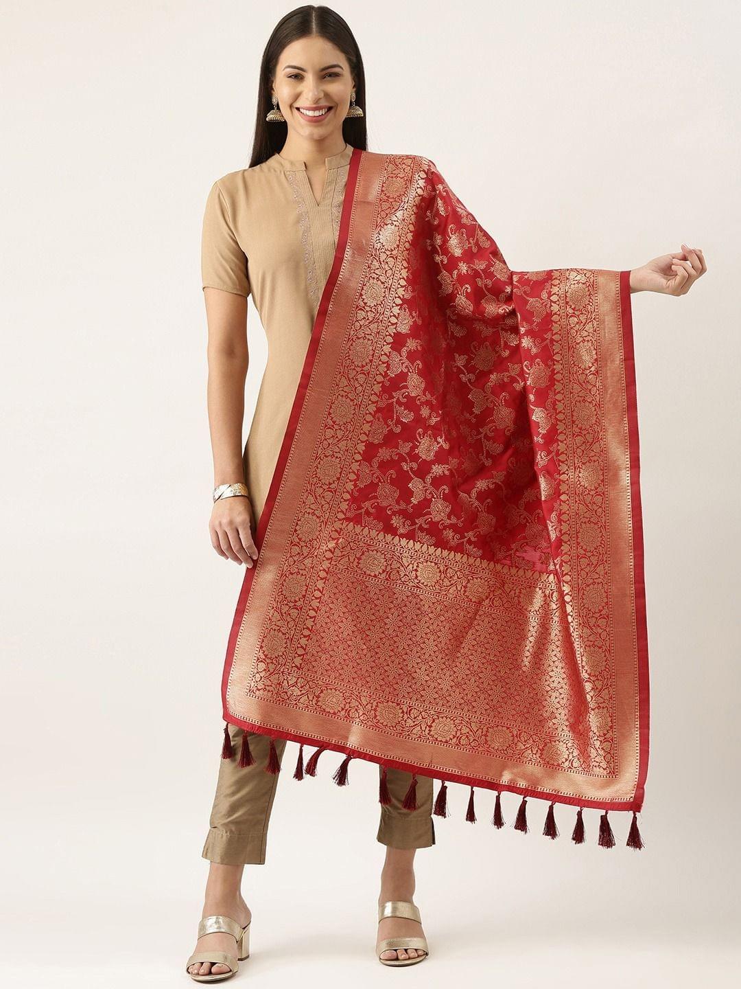 Women's Fancy Woven Banarasi Silk Dupatta