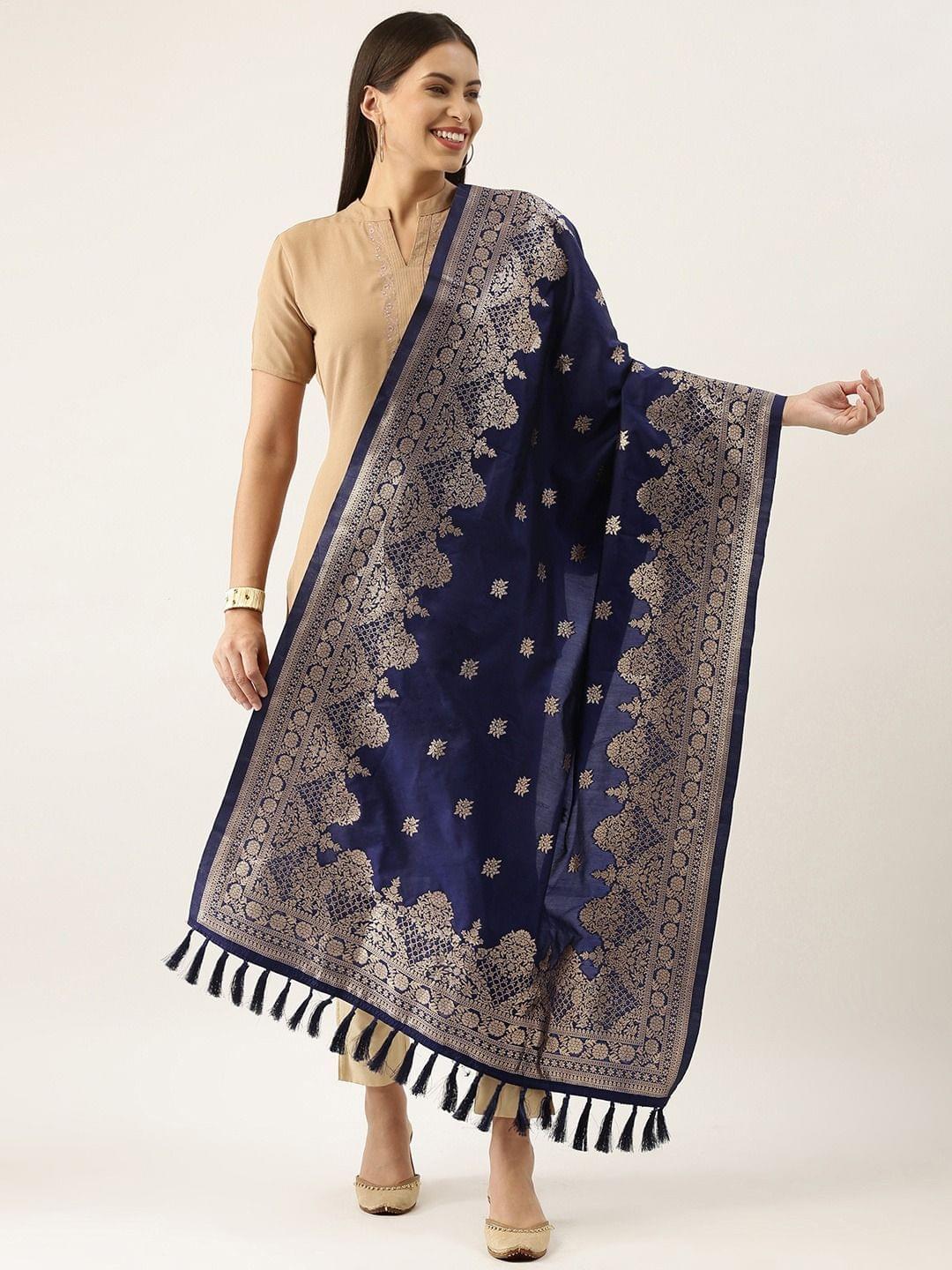 Women's Fancy Woven Banarasi Silk Dupatta