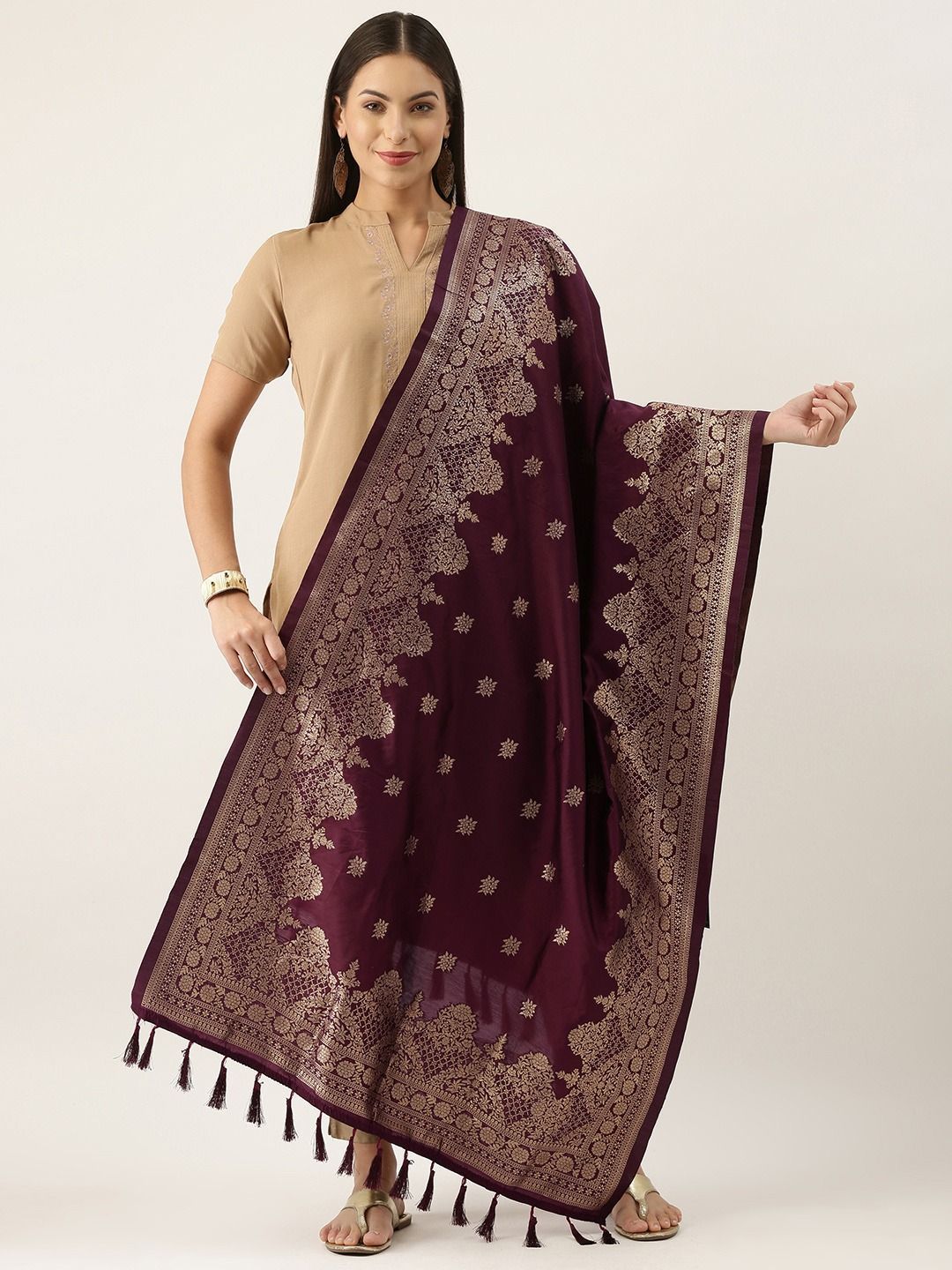 Women's Fancy Woven Banarasi Silk Dupatta