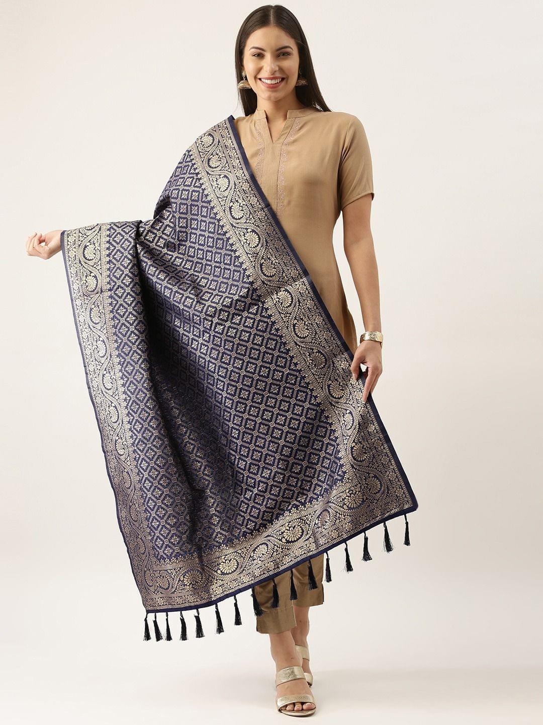 Women's Fancy Woven Banarasi Silk Dupatta