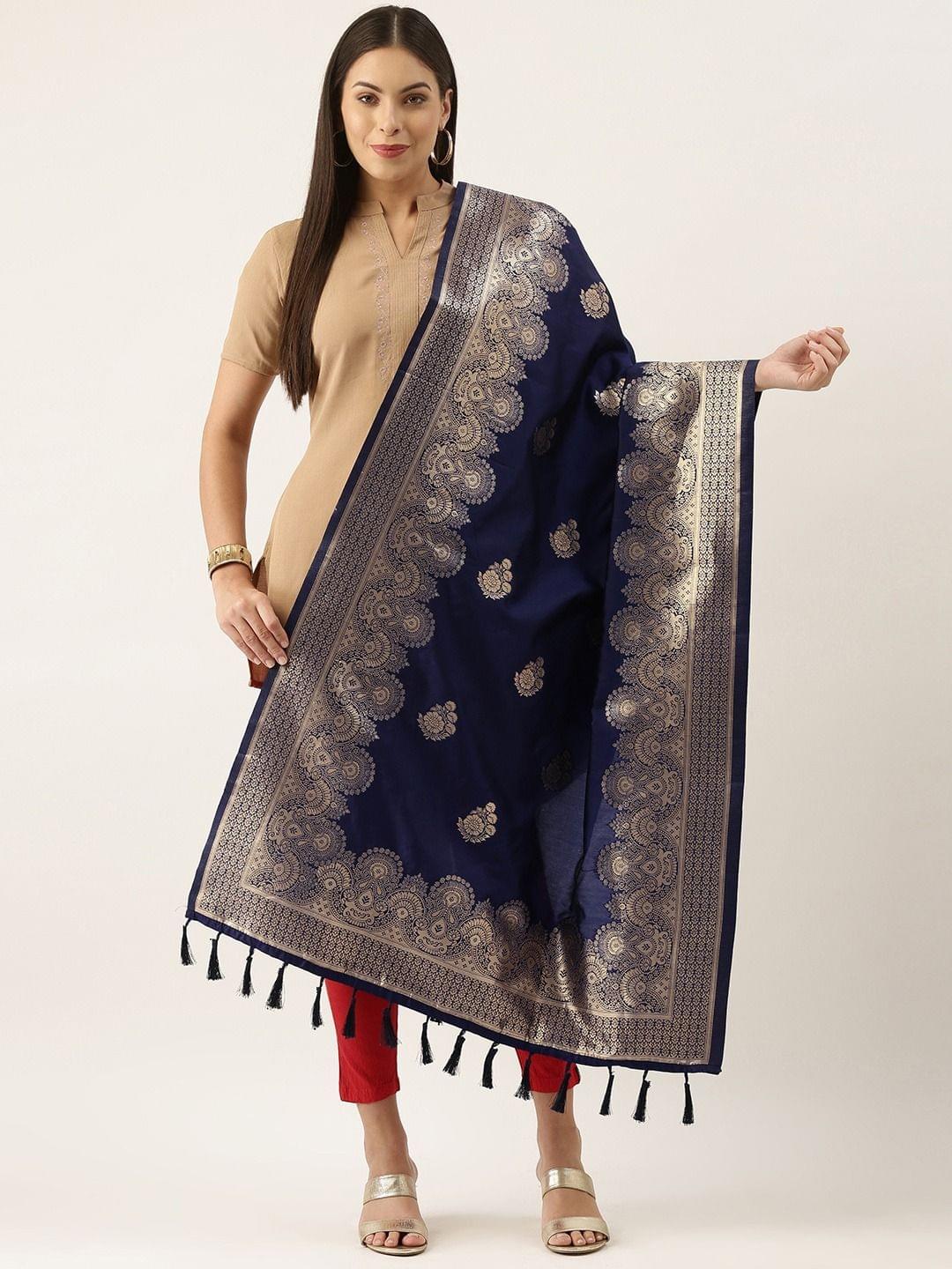 Women's Fancy Woven Banarasi Silk Dupatta