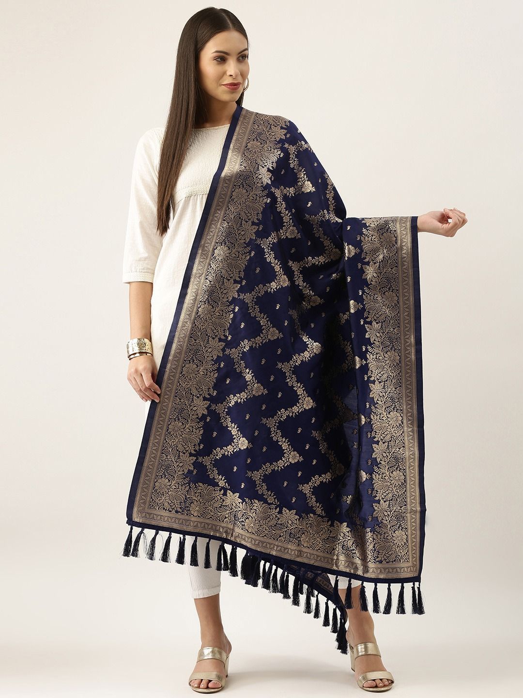 Women's Fancy Woven Banarasi Silk Dupatta
