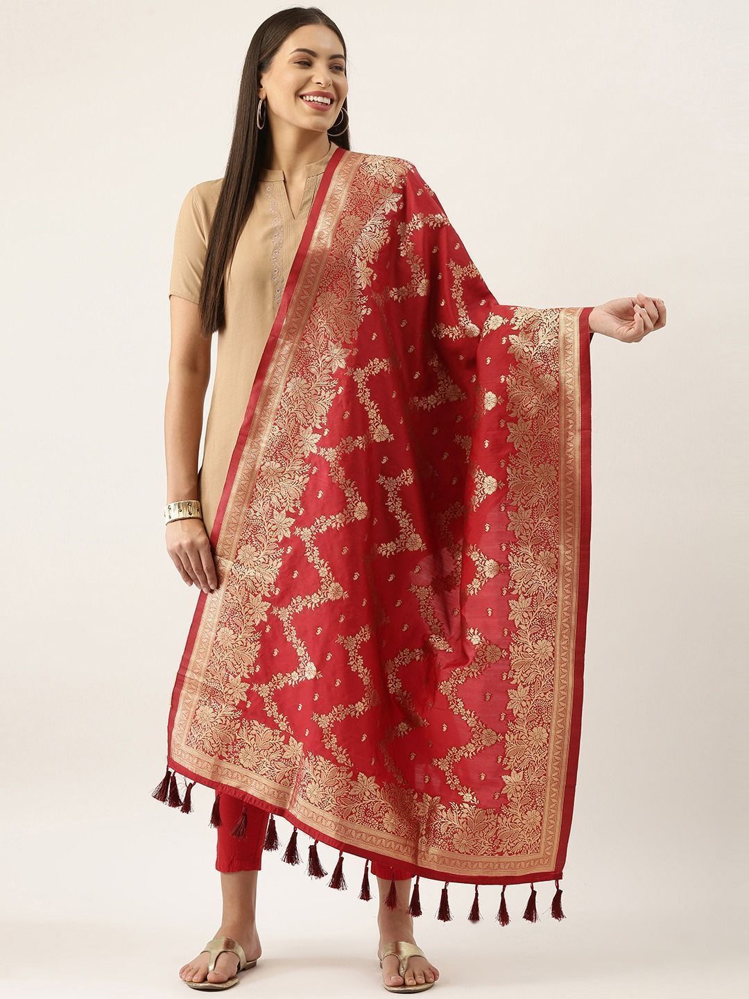 Women's Fancy Woven Banarasi Silk Dupatta