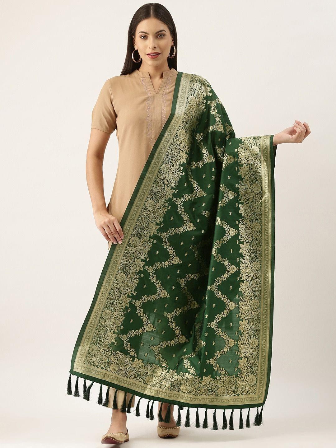 Women's Fancy Woven Banarasi Silk Dupatta