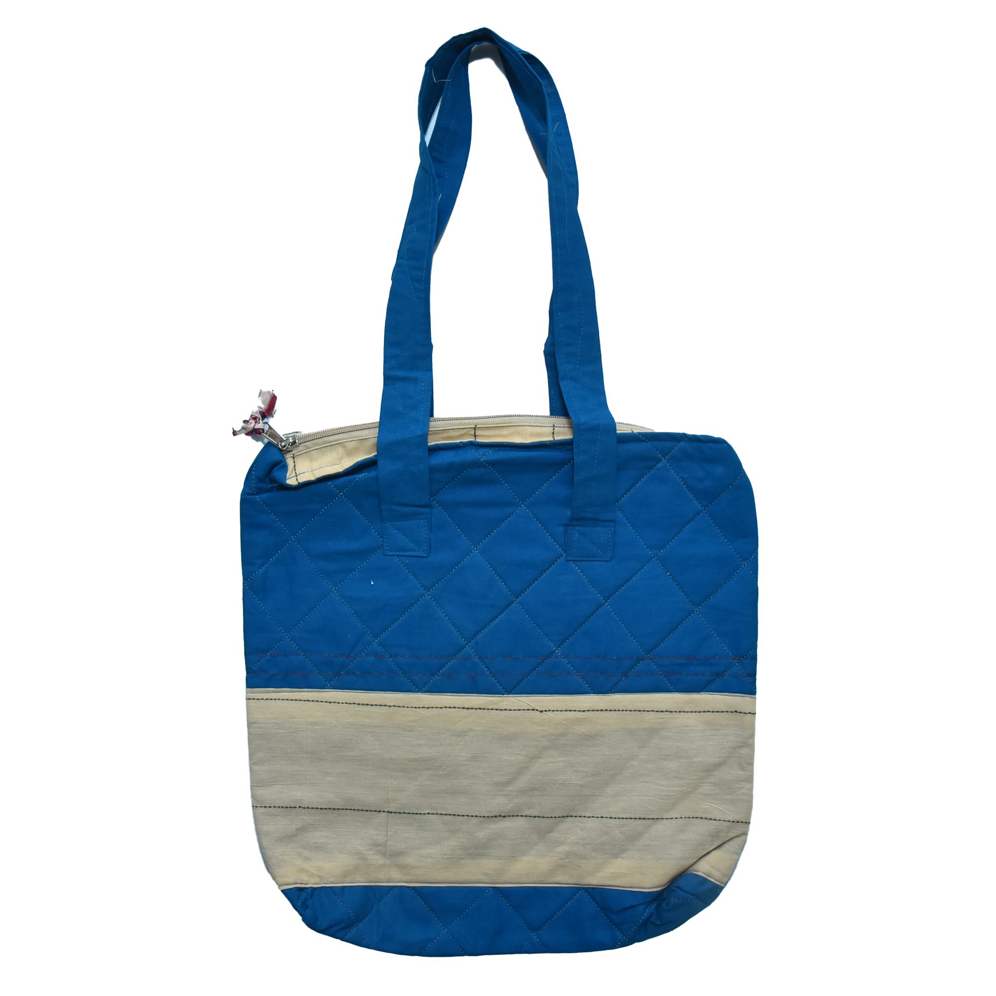 Handcrafted Cotton Navy Blue Jhola Bag