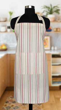 AIRWILL Cotton Striped Design Multicolor Color Apron (Pack of 1pc) AIRWILL Cotton Striped Design Multicolor Color Apron (Pack of 1pc)
