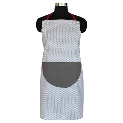 AIRWILL, 100% cotton designer aprons, sized 65cm in width and 80cm in length with 1 center pocket, adjustable buckle on top and 2 long ties on both 2 sides. Pack of 1 piece.