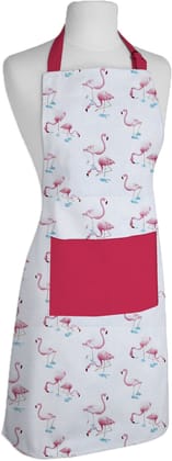 AIRWILL, 100% Cotton Designer Printed Aprons, Sized 65cm in Width & 80cm in Length with 1 Center Pocket, Adjustable Buckle on Top and 2 Long Ties on Both 2 Sides. Pack of 1 piece