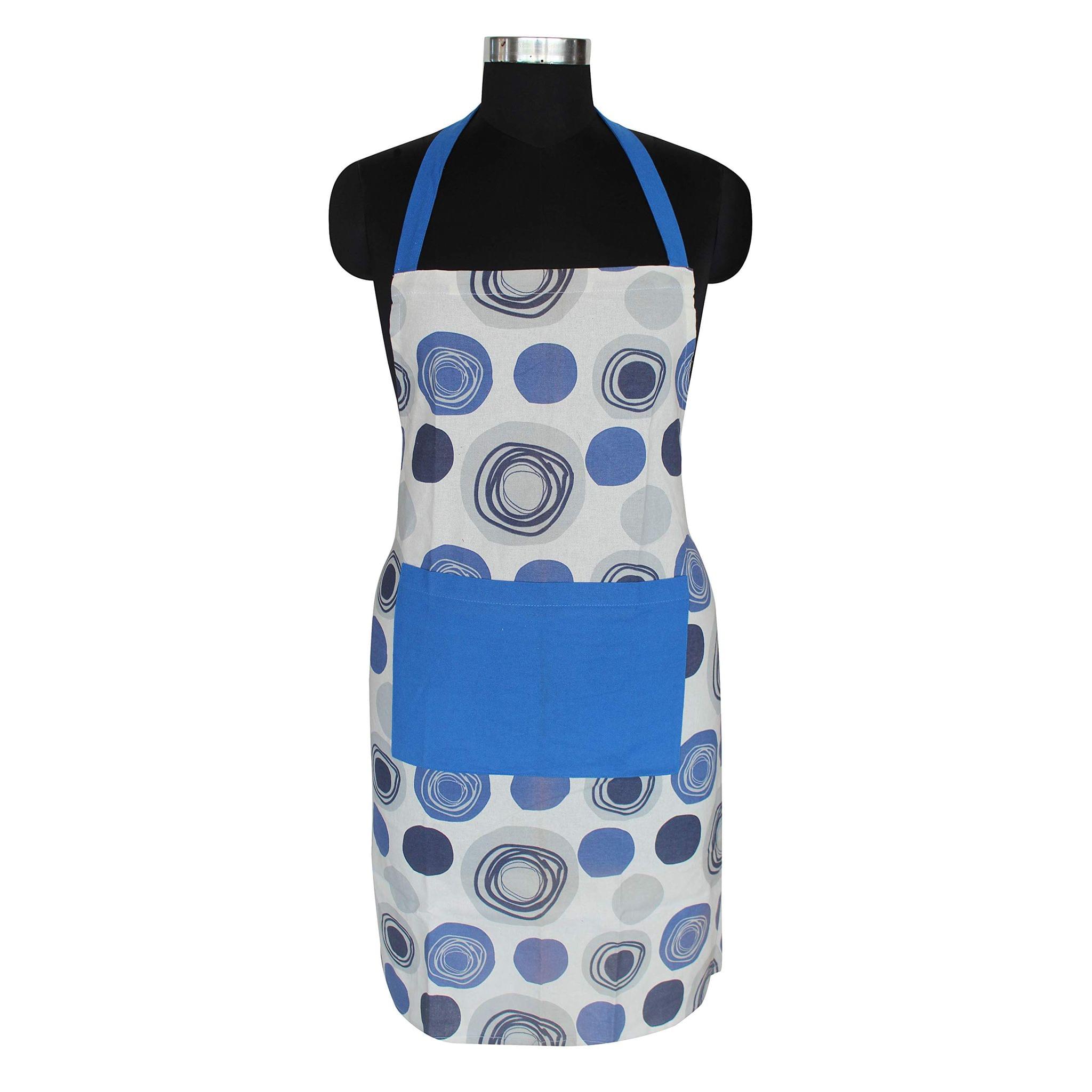 AIRWILL, 100% Cotton Designer Self Designed Bib Apron, Sized 65cm in Width and 80cm in Length with 2 Long Straps on Both Sides and Adjustable Buckle on Top. Pack of 1 pc