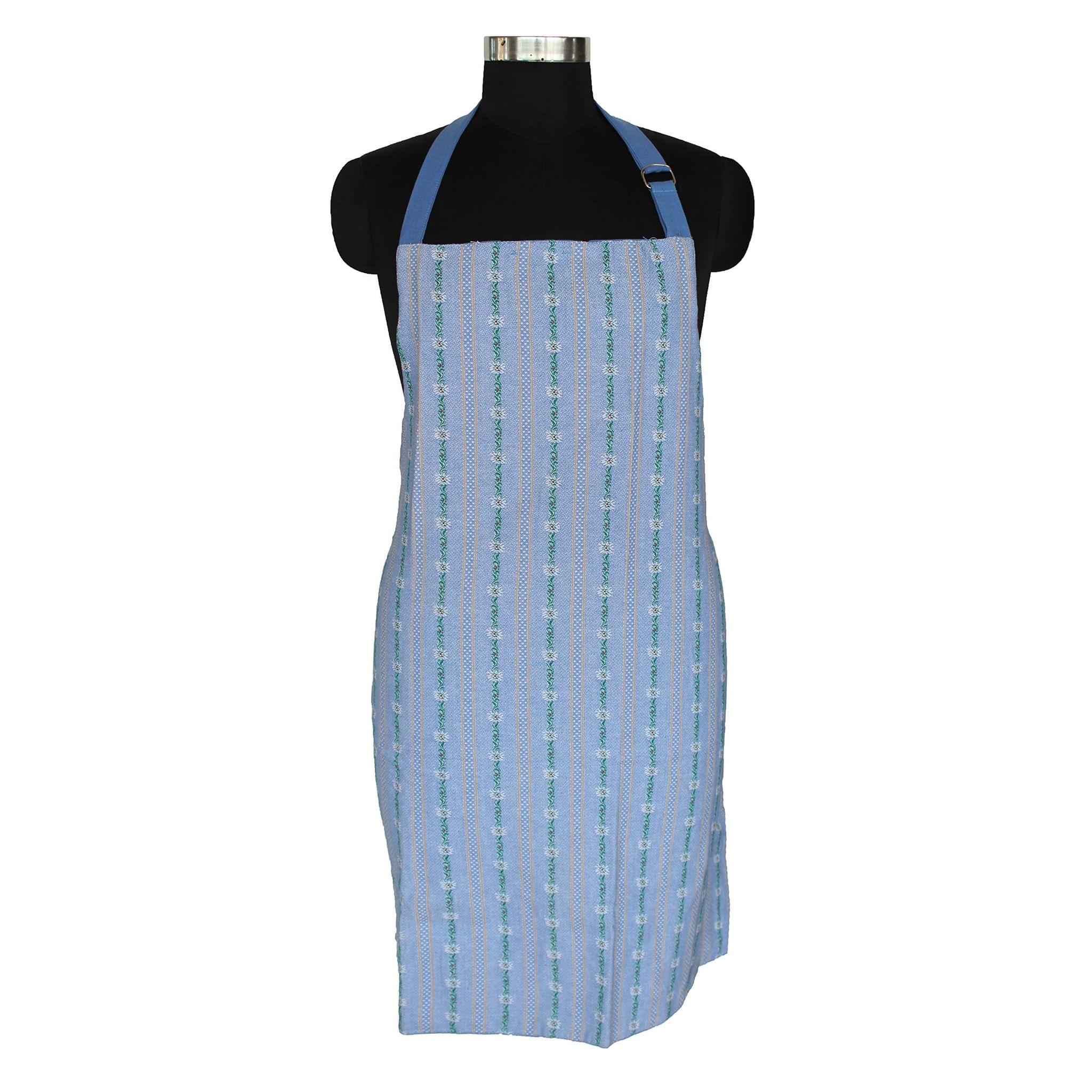 AIRWILL, 100% Cotton Designer Self Designed Bib Apron, Sized 65cm in Width and 80cm in Length with 2 Long Straps on Both Sides and Adjustable Buckle on Top. Pack of 1 pc