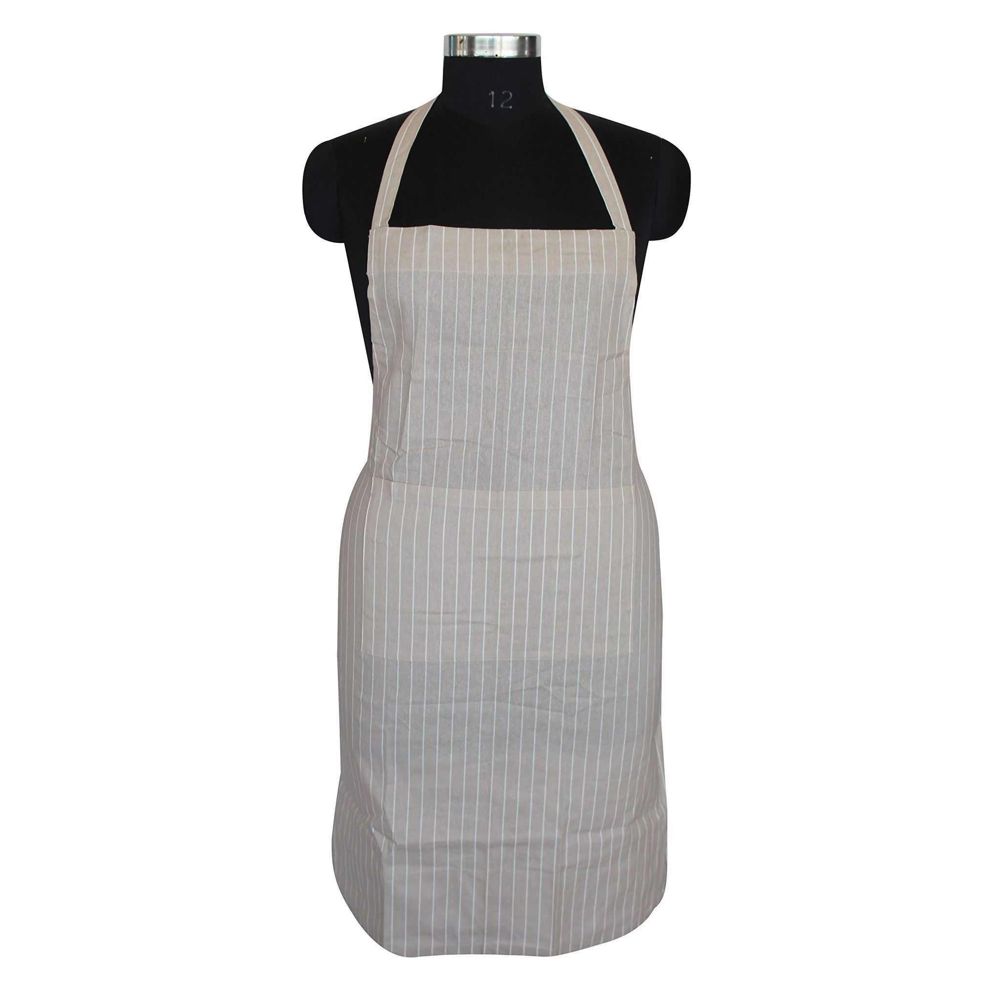 AIRWILL, 100% Cotton Designer Self Designed Bib Apron, Sized 65cm in Width and 80cm in Length with 2 Long Straps on Both Sides and Adjustable Buckle on Top. Pack of 1 pc