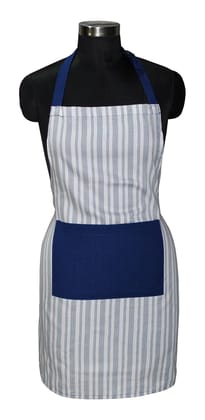 AIRWILL, 100% Cotton Designer Printed Aprons, Sized 65cm in Width & 80cm in Length with 1 Center Pocket, Adjustable Buckle on Top and 2 Long Ties on Both 2 Sides. Pack of 1 piece