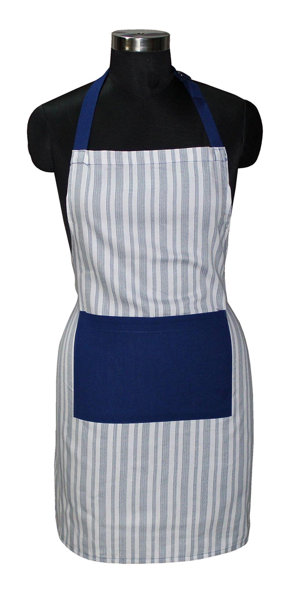 AIRWILL, 100% Cotton Designer Printed Aprons, Sized 65cm in Width & 80cm in Length with 1 Center Pocket, Adjustable Buckle on Top and 2 Long Ties on Both 2 Sides. Pack of 1 piece