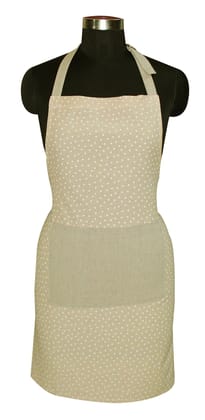 AIRWILL, 100% Cotton Designer Printed Aprons, Sized 65cm in Width & 80cm in Length with 1 Center Pocket, Adjustable Buckle on Top and 2 Long Ties on Both 2 Sides. Pack of 1 piece