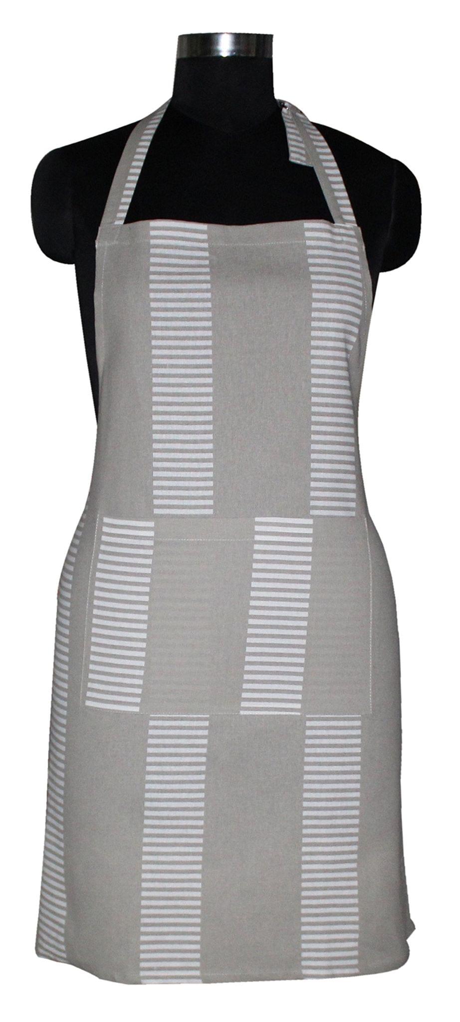 AIRWILL, 100% Cotton Designer Yarn-dyed with Printed Aprons, Sized 65cm in Width & 80cm in Length with 1 Center Pocket, Adjustable Buckle on Top and 2 Long Ties on Both 2 Sides. Pack of 1 piece