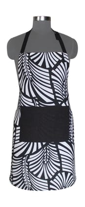 AIRWILL, 100% Cotton Designer Printed Aprons, Sized 65cm in Width & 80cm in Length with 1 Center Pocket, Adjustable Buckle on Top and 2 Long Ties on Both 2 Sides. Pack of 1 piece