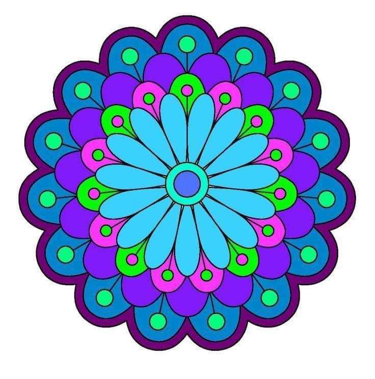 APM Rangoli Waterproof Laminated Floor Stickers in 12x12 inches (12, RS15)