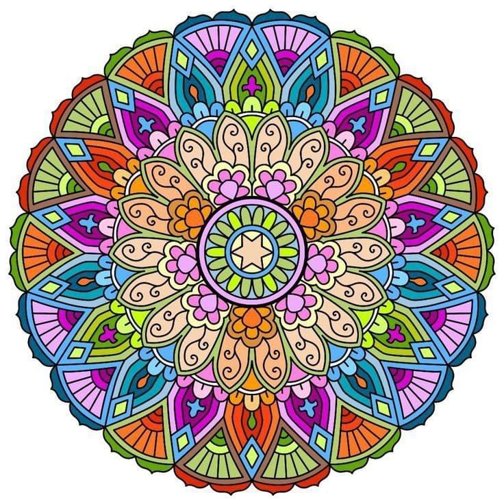 APM Rangoli Waterproof Laminated Floor Sticker in 15X15 inches (RR11)