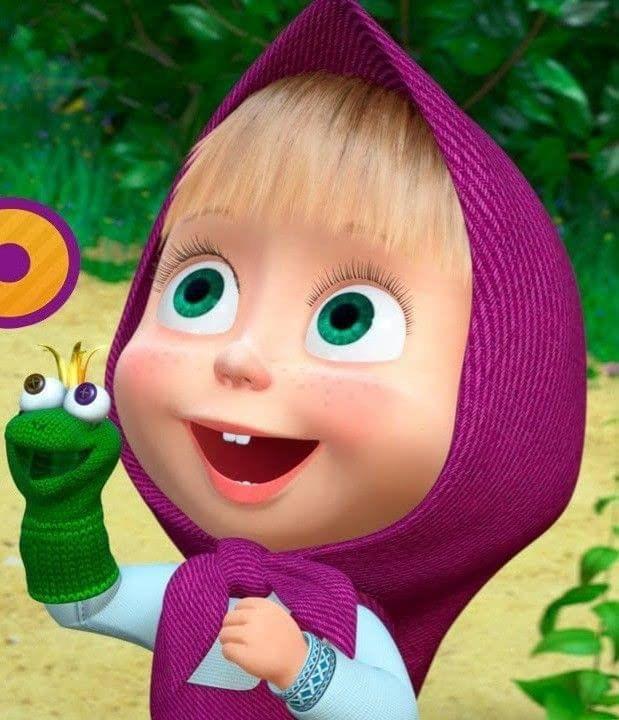 APM Masha & The Bear Laminated Wall Sticker for Kids 12X18 INCHES (M2)