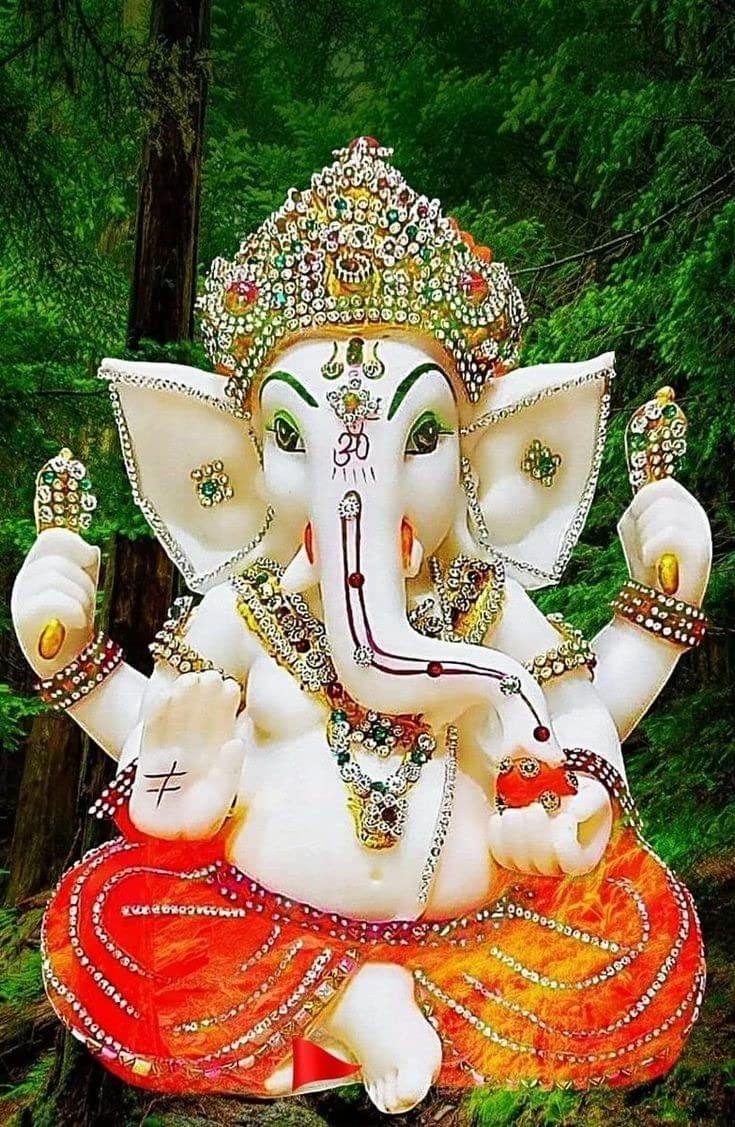 APM Ganpati Wall Sticker/Ganpati Bappa Fully Waterproof Vinyl Sticker self Adhesive for Living Room, Bedroom, Office, Kids Room 12X18 inches (G15)