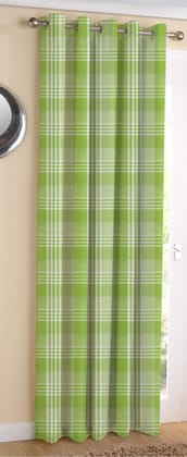 AIRWILL Cotton Track Dobby Green Designed Blackout and Room Darkening 5ft Window Curtains Pack of 1 pc. (Self Design - Green)
