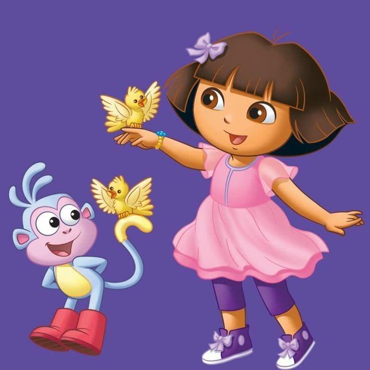 APM Dora Cartoon Wall Sticker Fully Waterproof Vinyl Sticker self Adhesive for Living Room, Bedroom, Office, Kids Room 12X18 inches (D3)
