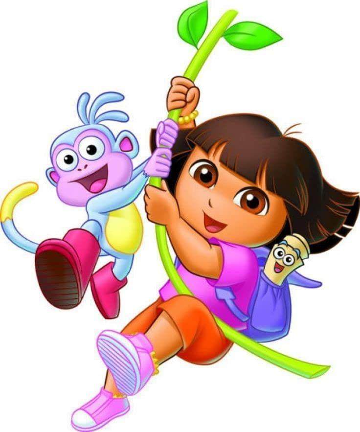 APM Dora Cartoon Wall Sticker Fully Waterproof Vinyl Sticker self Adhesive for Living Room, Bedroom, Office, Kids Room 12X18 inches (D16)